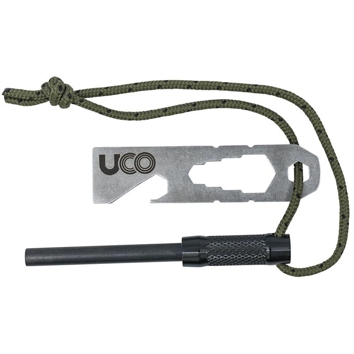 UCO Survival Fire Striker with Tether and Multitool, 3,000+ Strikes, One Size
