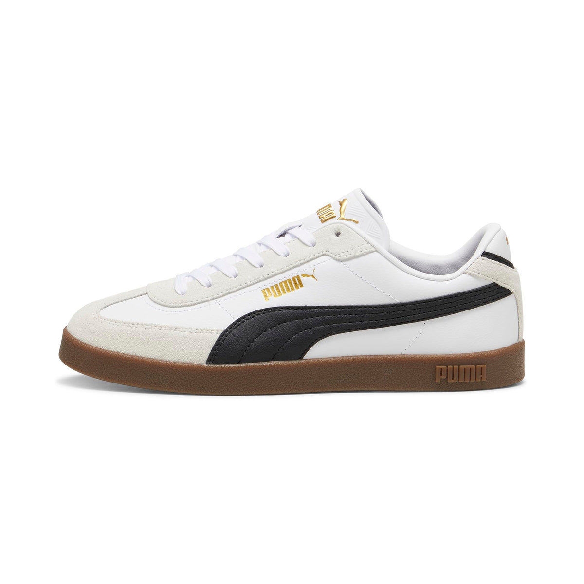 Puma Men's Club II Era, Puma White-Puma Black-Vapor Gray, 10.5