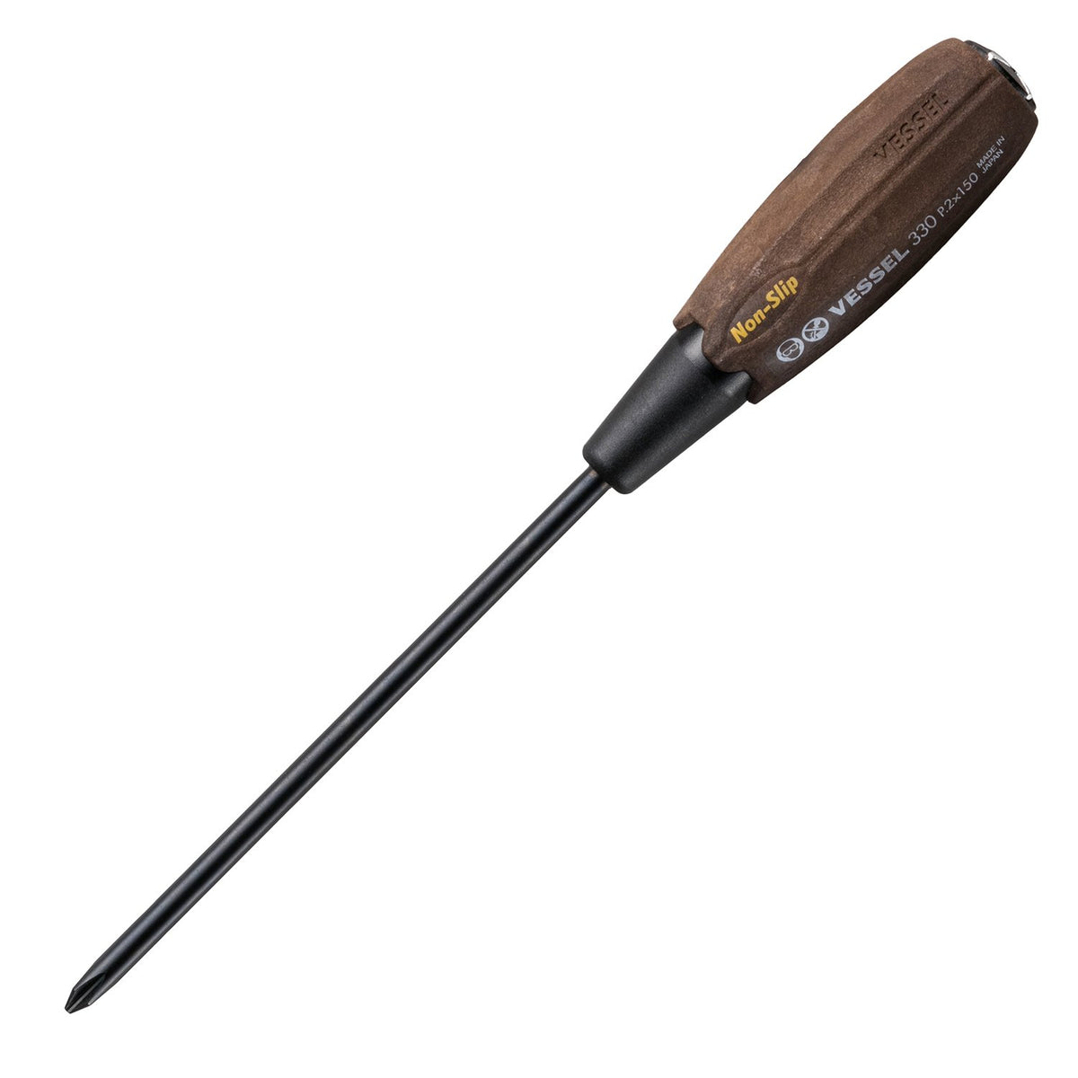 VESSEL B-330 Woody Penetrating Screwdriver Non-Slip Grip +2 x 150