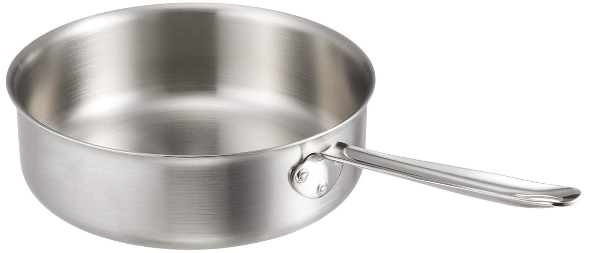 Endo Shoji ASTH504 Torino Saute Pan, Commercial Use, 9.4 inches (24 cm), Induction Cooker Compatible Pot, Aluminum Clad, 3-Layer Steel, Made in Japan
