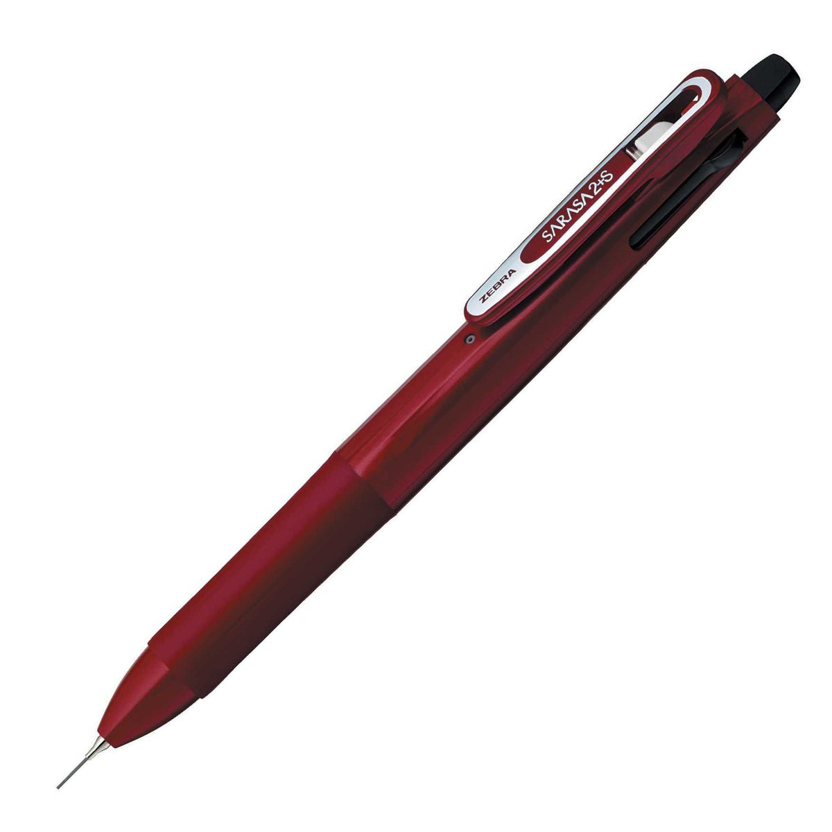 Zebra Multi Function Sarasa 2 and S Black/Red Ink Ballpoint Pen, 0.5mm Mechanical Pencil, Red Body