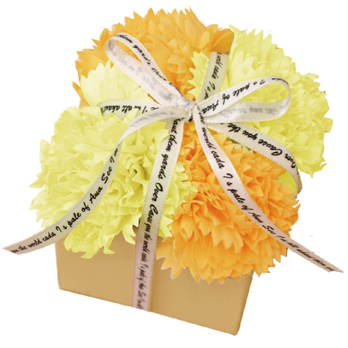 ポピー名古屋 Poppy Nagoya Soapflower Artificial Flower Bouquet Gift Bubble Flower S-111 Yellow