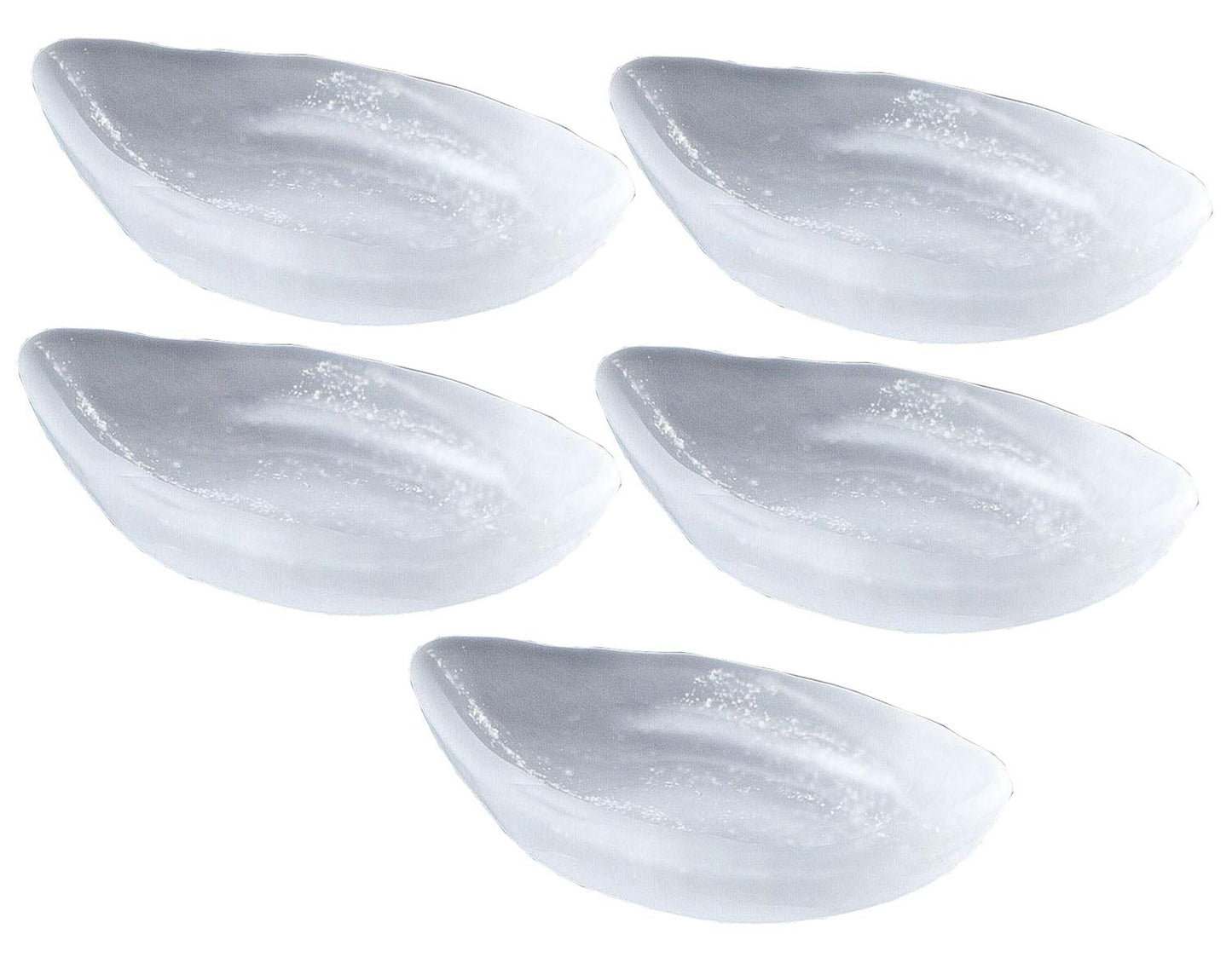 東洋佐々木ガラス Toyo Sasaki Glass YA7-3 Kamogawa Boat-Shaped Wash Pot, Small, Made in Japan, Set of 5, White, Approx. 8.3 x 4.3 x 2.8 inches (21 x 11 x 7 cm)