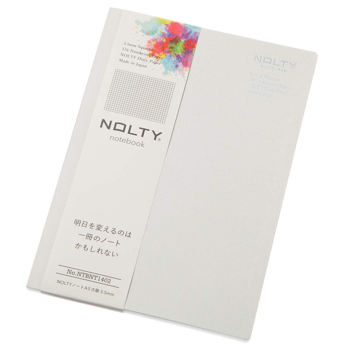 日本能率協会マネジメントセンター Noritsu NOLTY NTBNT1402 Nolty Notebook, A5, 0.1 inch (3.5 mm) Square, Gray