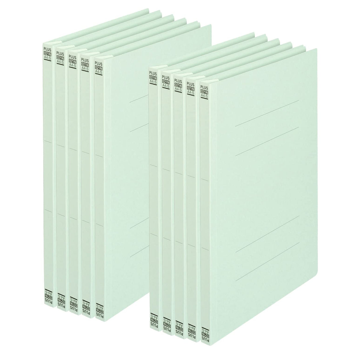 Plus 78-235 No.021N-10P Flat File, A4, Vertical, Resin Binder, 10 Pieces, Blue