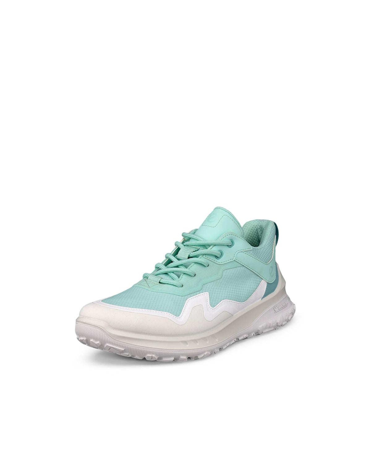 ECCO Women's Ultra Terrain Low Hiking Shoe, Bright White/Emerald/Aquatic, 6-6.5