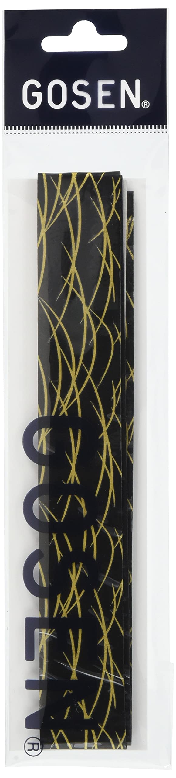 Gosen B816BKG Overgrip Japanese Pattern Grass Black x Gold