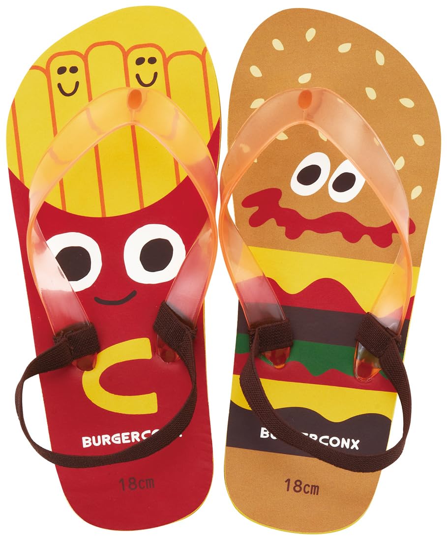Skater SDBE18-A Kids Flip Flops, 7.1 inches (18 cm), Burger Conx 23