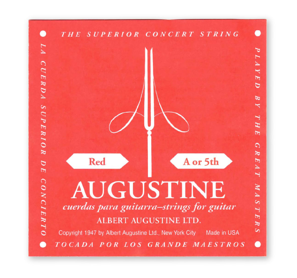 Augustine Strings Classic Nylon Singles - Classical Guitar String - Medium Tension 5th or A String - 1 Guitar String