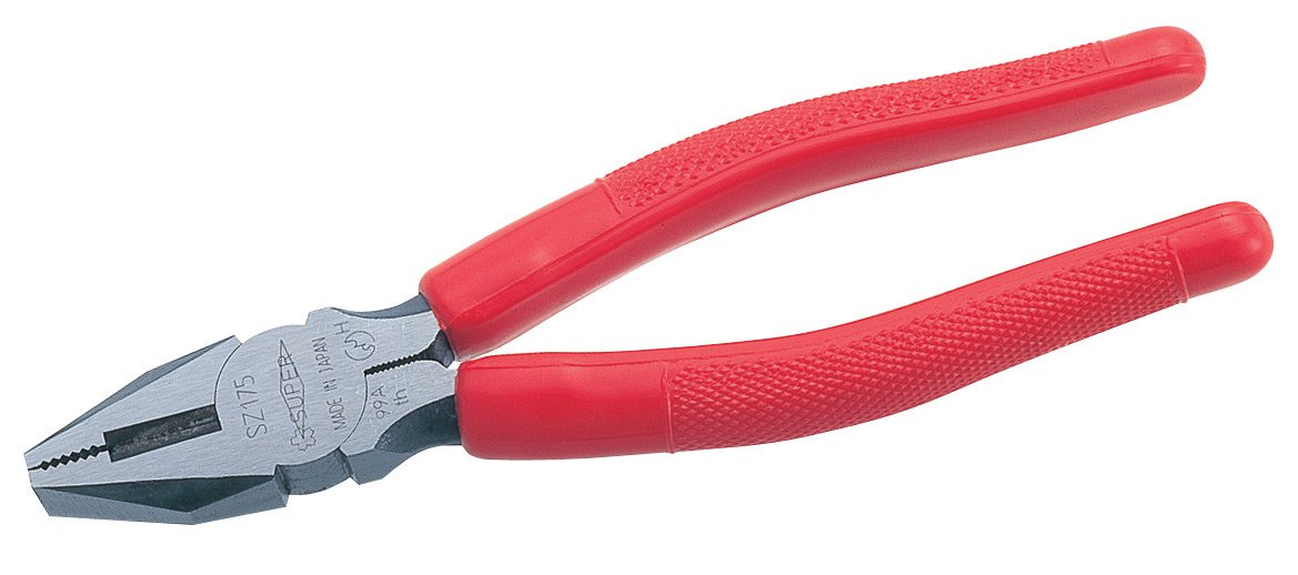 SUPER TOOL Side Cutting Plier (with formed plastic grip cover) SZ175 (Japan Import)