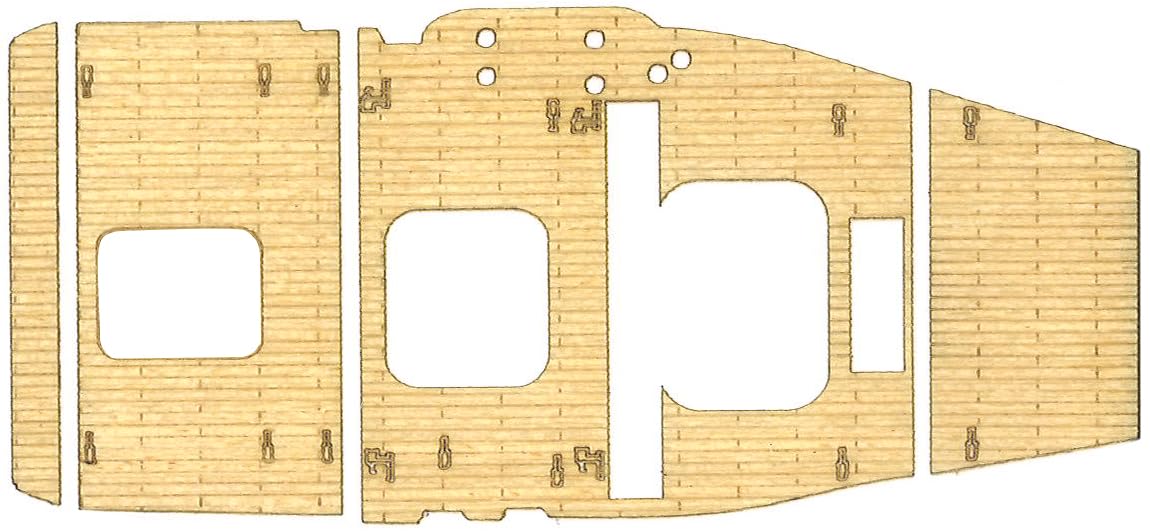 Fujimi Model Chibi Maru Upgrade Parts Series No.6 Akagi Dedicated Wooden Deck Seal Chibi Maru Gup-6