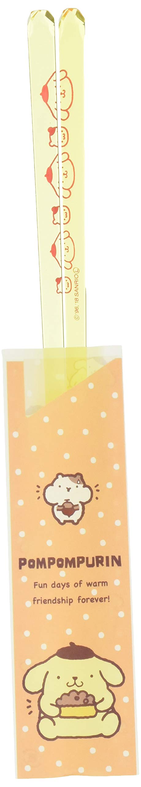 Kaneshotouki Sanrio 490564 Pompompurin with Muffin Clear Chopsticks Light Yellow
