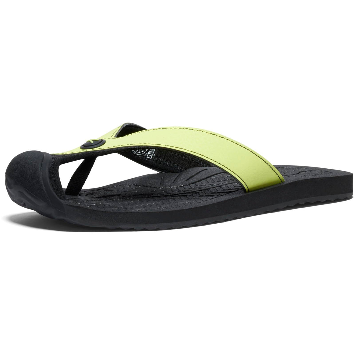 KEEN Women's Barbados Breathable Comfortable Sandals Toe Protection Flip-Flops, Daiquiri Green/Black, 6