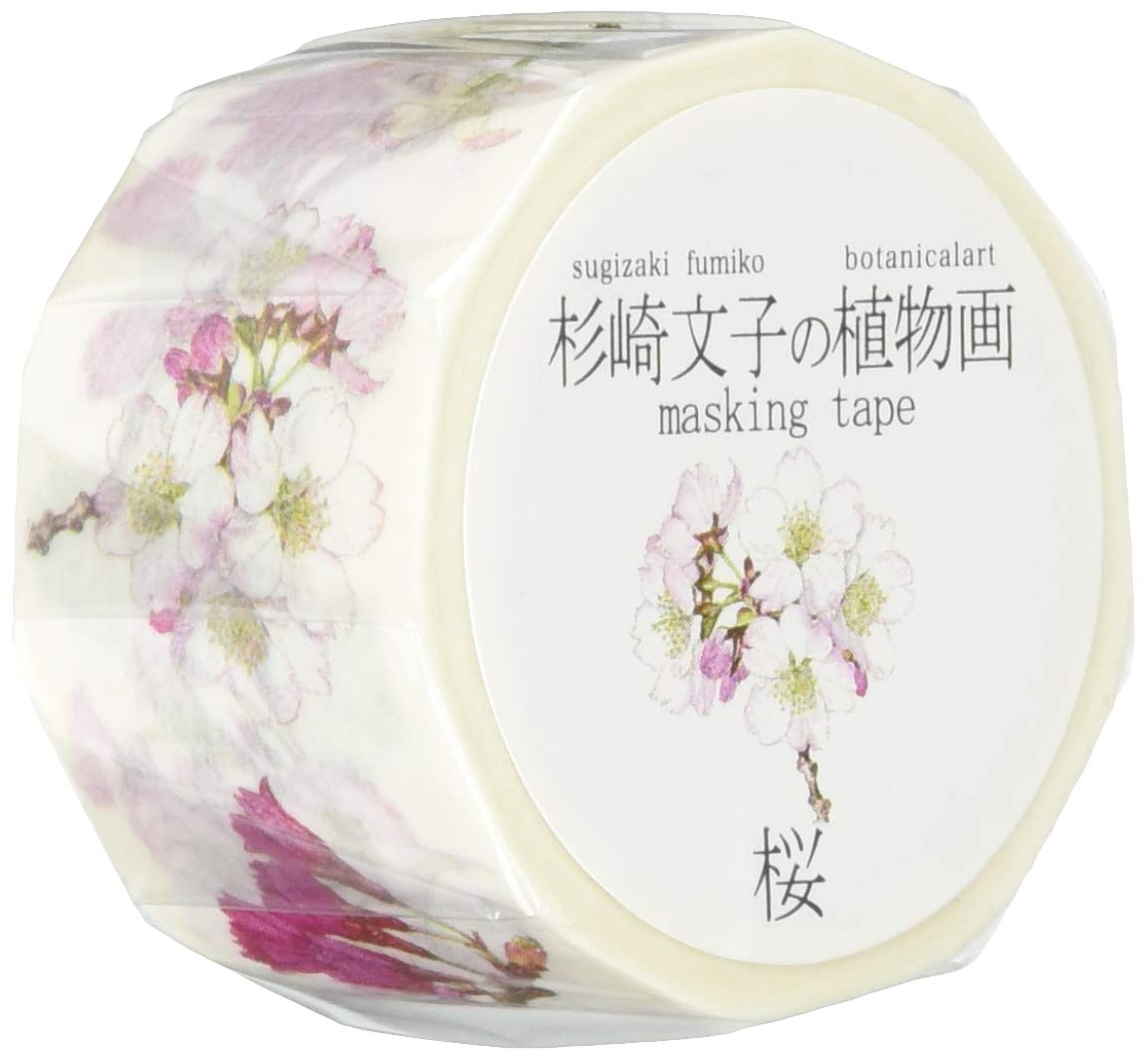 カミイソ産商(Kamiiso) Kamiso Sansho GR-0020 Masking Tape, Cherry Blossom, 1.0 inches (25 mm) x 16.4 ft (5 m)