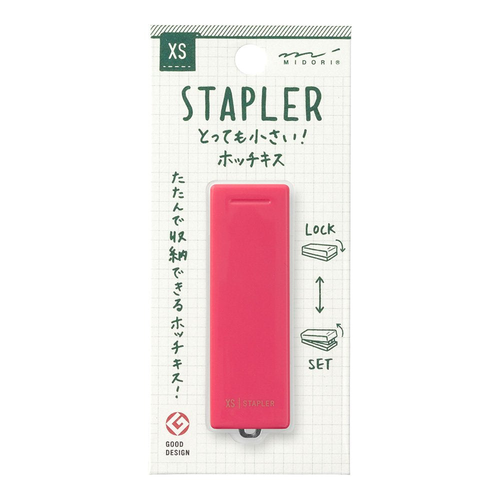 Midori Compact Stapler, XS Series, Pink (35272006)
