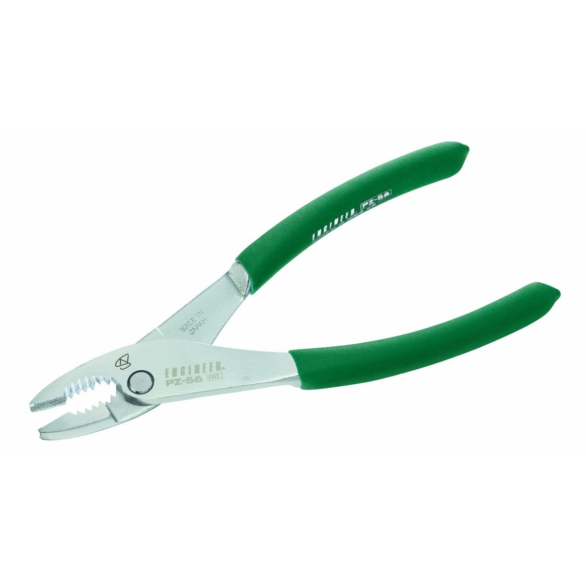 ENGINEER PZ-56 Screw Removal Pliers, Slip Joint, unique vertically serrated jaws to grip damaged screws with no slippage, Made in Japan