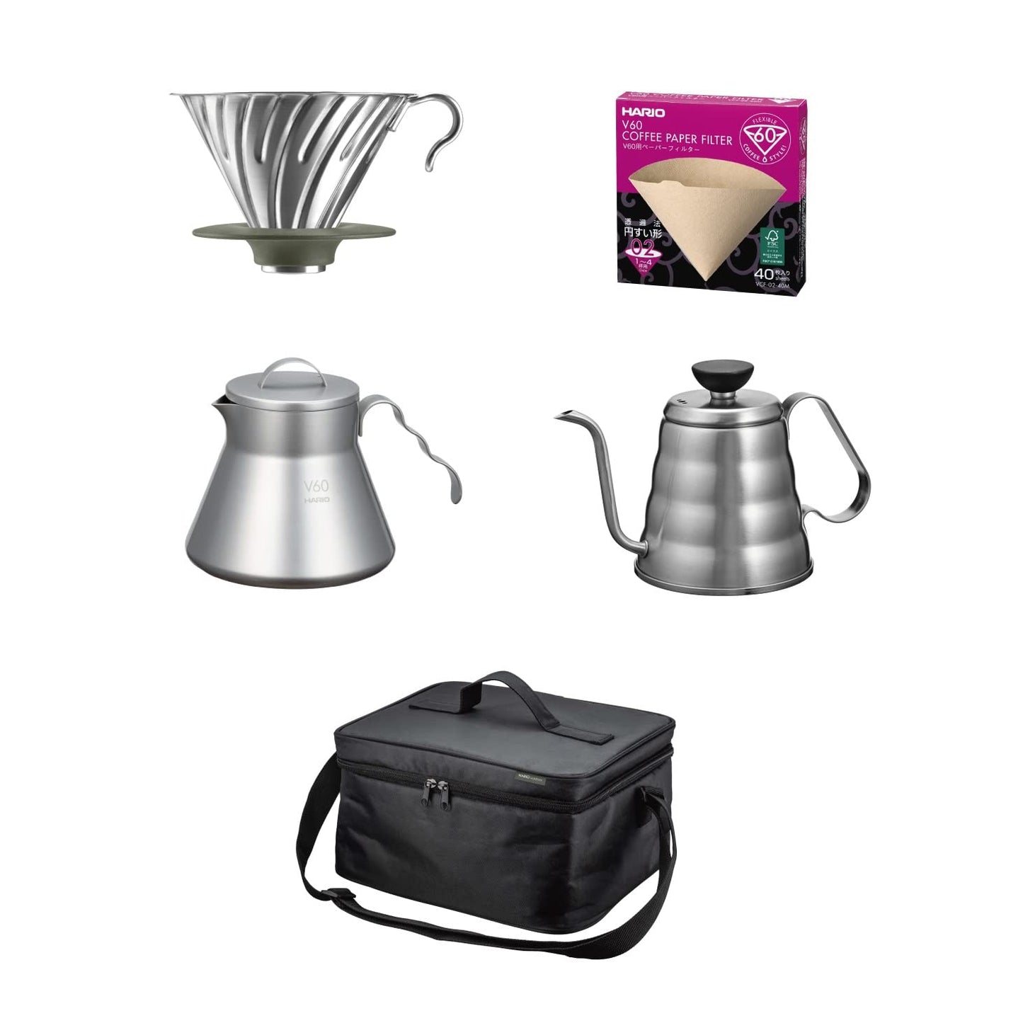 Hario Outdoor V60 Pour Over Basic Set with Carry Bag