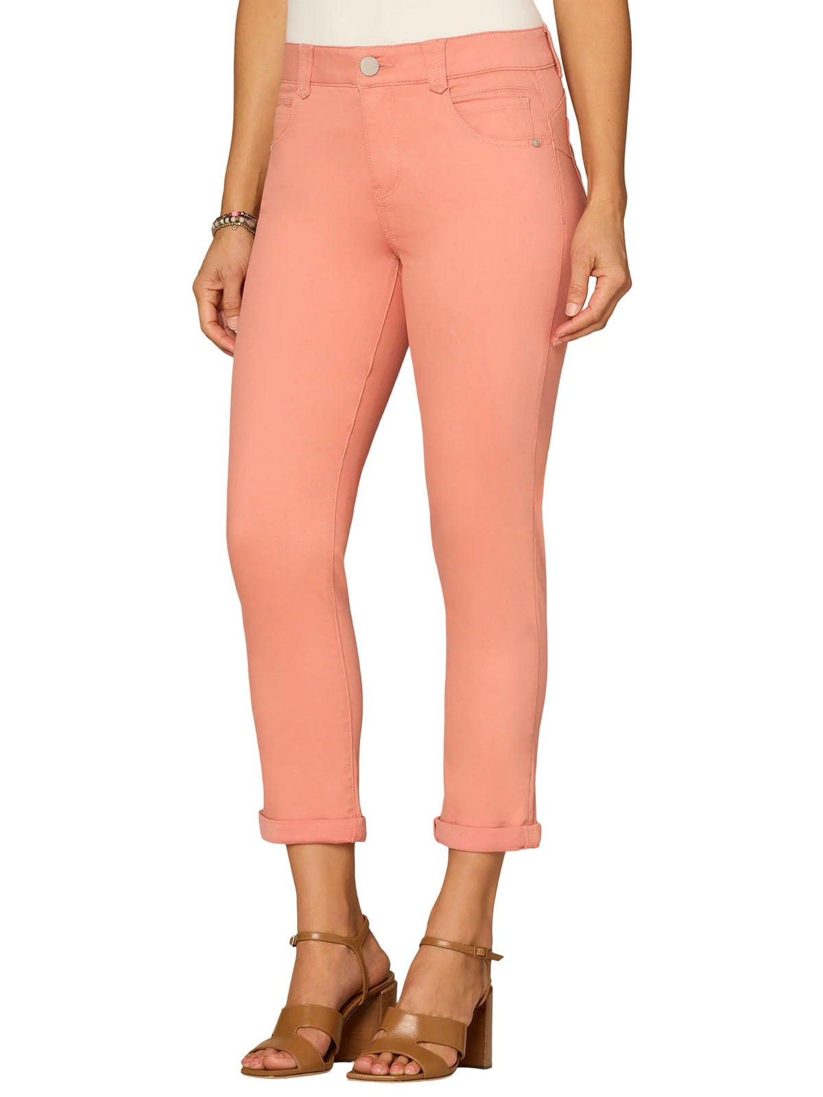 Democracy Women's Ab Solution Crop Ankle Skimmer (Dusty Papaya, 8)