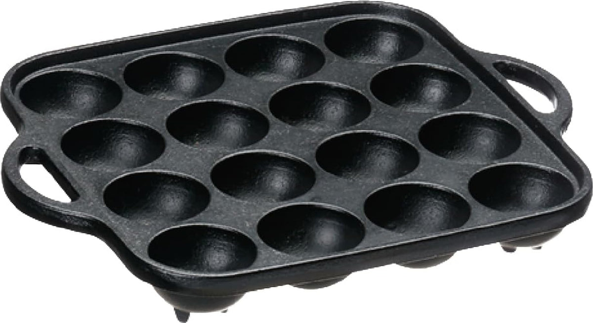 Ishigaki 3965 Iron Casting, Takoyaki, 16 Holes, Black, Height 7.9 x Width 7.9 x Height 1.4 inches (20 x 20 x 3.5 cm), Gas Fire Compatible