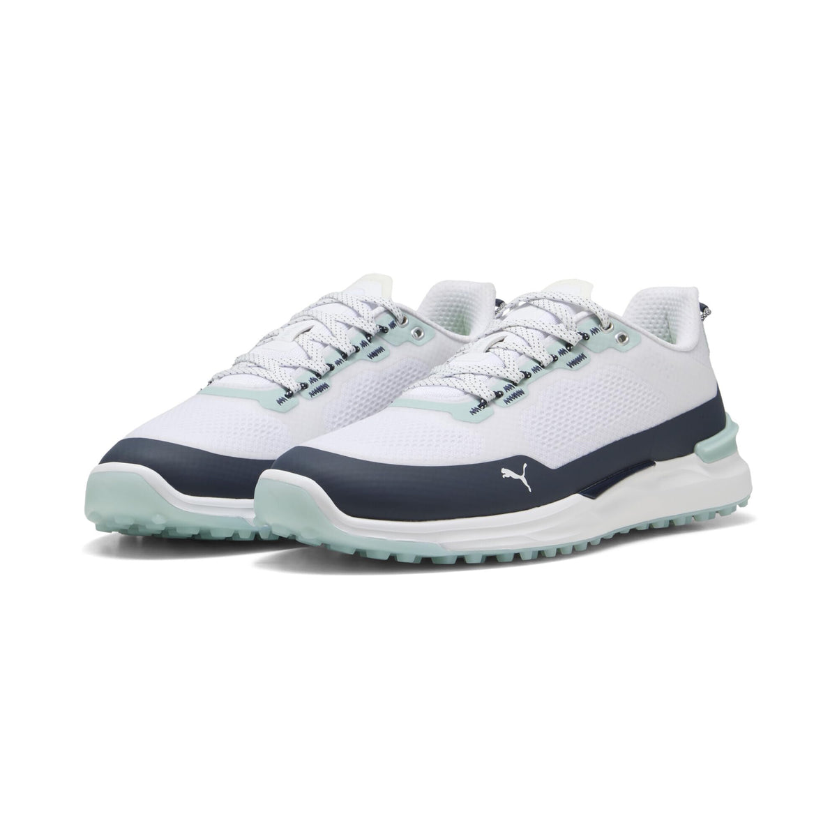 Puma Ignite Elevate X Men's Golf Shoes, Puma White/Deep Navy/Modern Mint, 25.5 cm