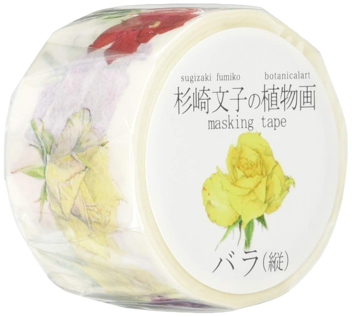 カミイソ産商(Kamiiso) Masking Tape Rose (Length) 1.0 inches (25 mm) x 16.4 ft (5 m) GR-0002