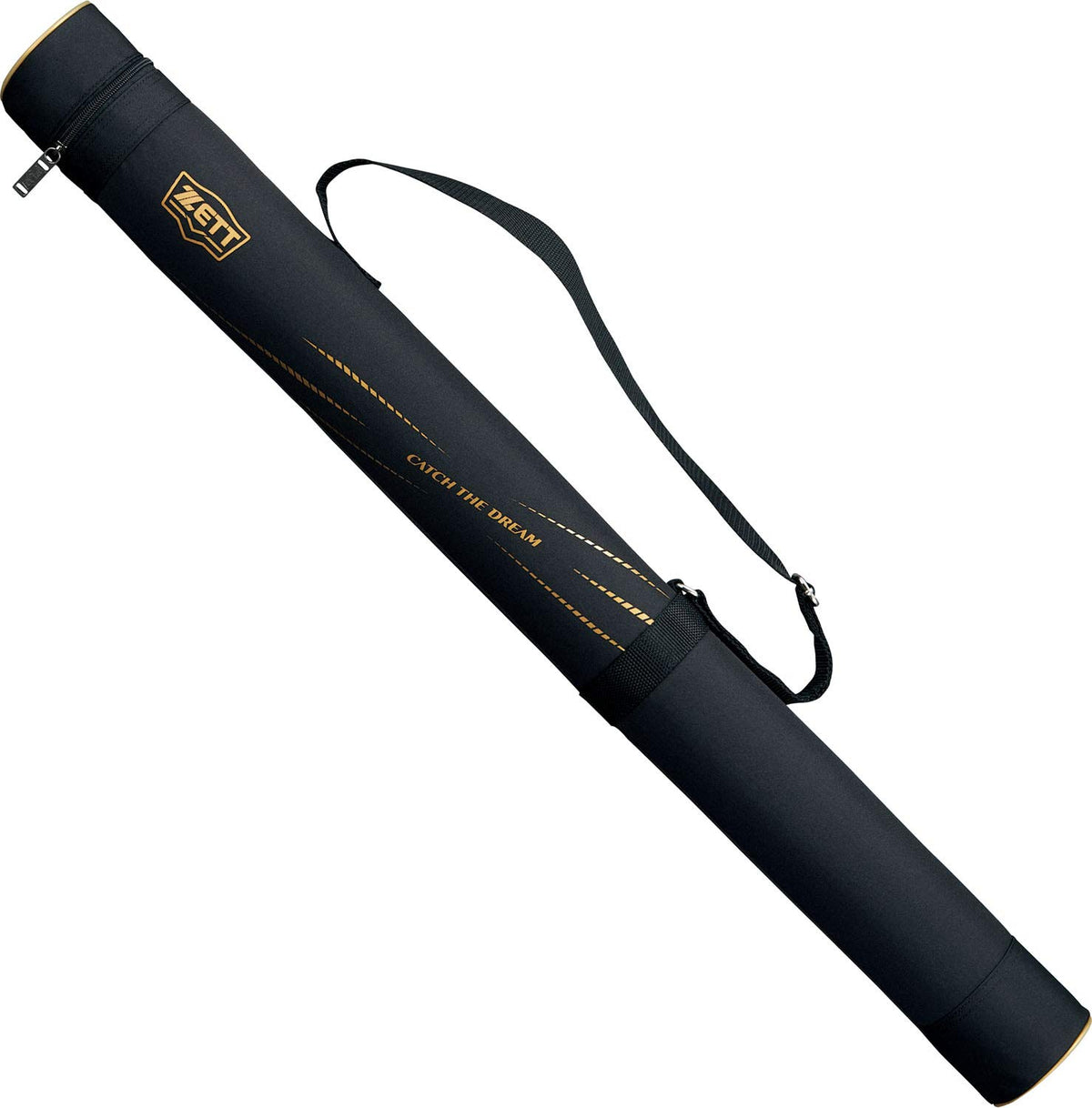 ZETT BC821 Baseball Bat Case, 1 Piece, Black/Gold