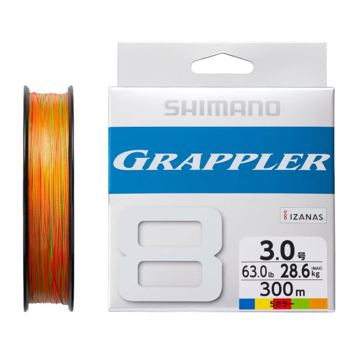 Shimano Grappler PE 8 (5 Colors) Offshore Casting Jigging No. 3 / 63lb (28.6kg) - 300 m