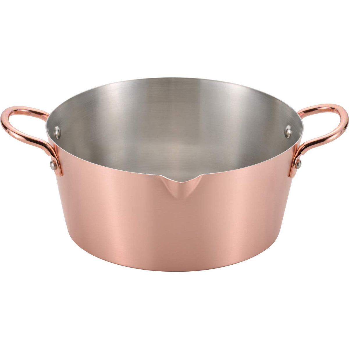 Wahei Freiz Chitose CS-026 Tsubamesanjo Pure Copper Frying Pot, 7.9 inches (20 cm), Tempura Fryer, Special for Gas Fire, Made in Japan