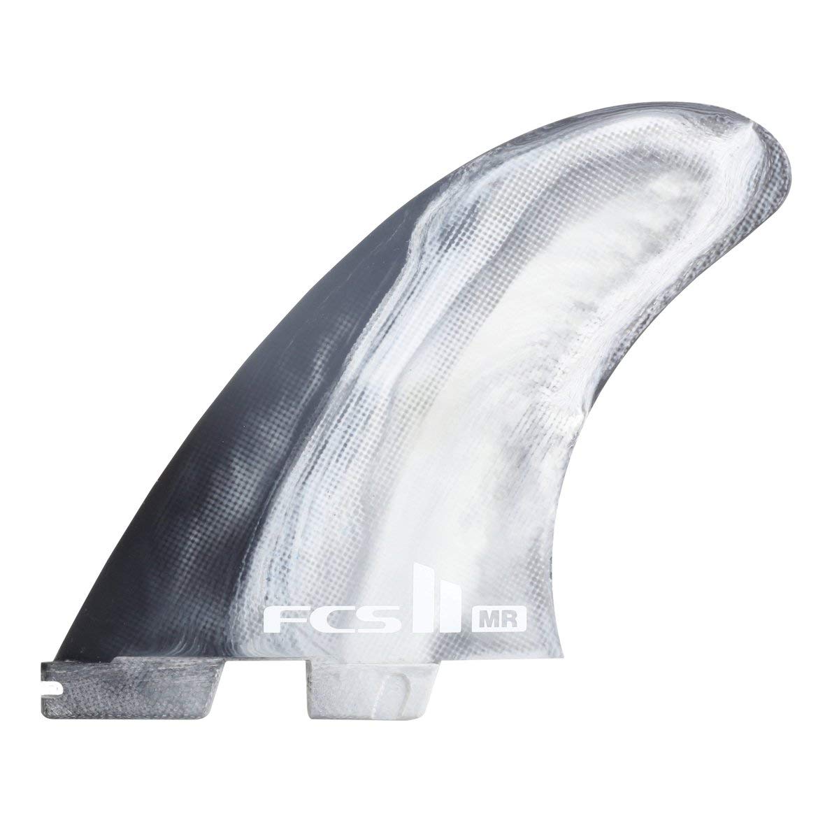 FCS Surf ll MR PC Tri Retail Fin Set, Black Xlarge