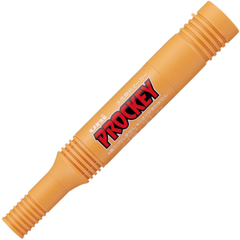 三菱鉛筆 Mitsubishi Pencil PM150TR.19 Procky Twin Water-Based Pen, Ocher Color, 10 Pieces