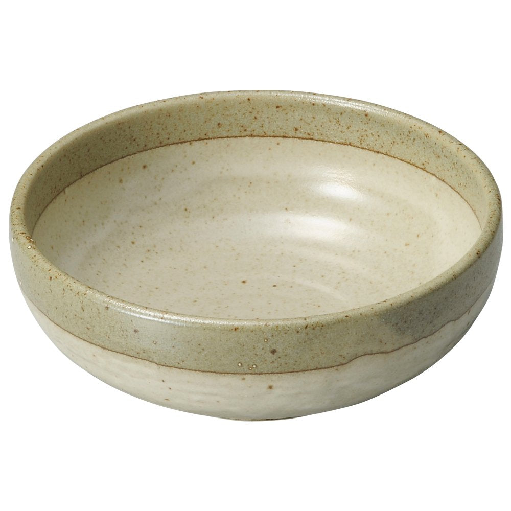 Yamashita Kogei 14074320 Medium Bowl, White, φ6.7 x 2.4 inches (17 x 6.2 cm), White Dew Stone Grain, 5.5 Bowl,