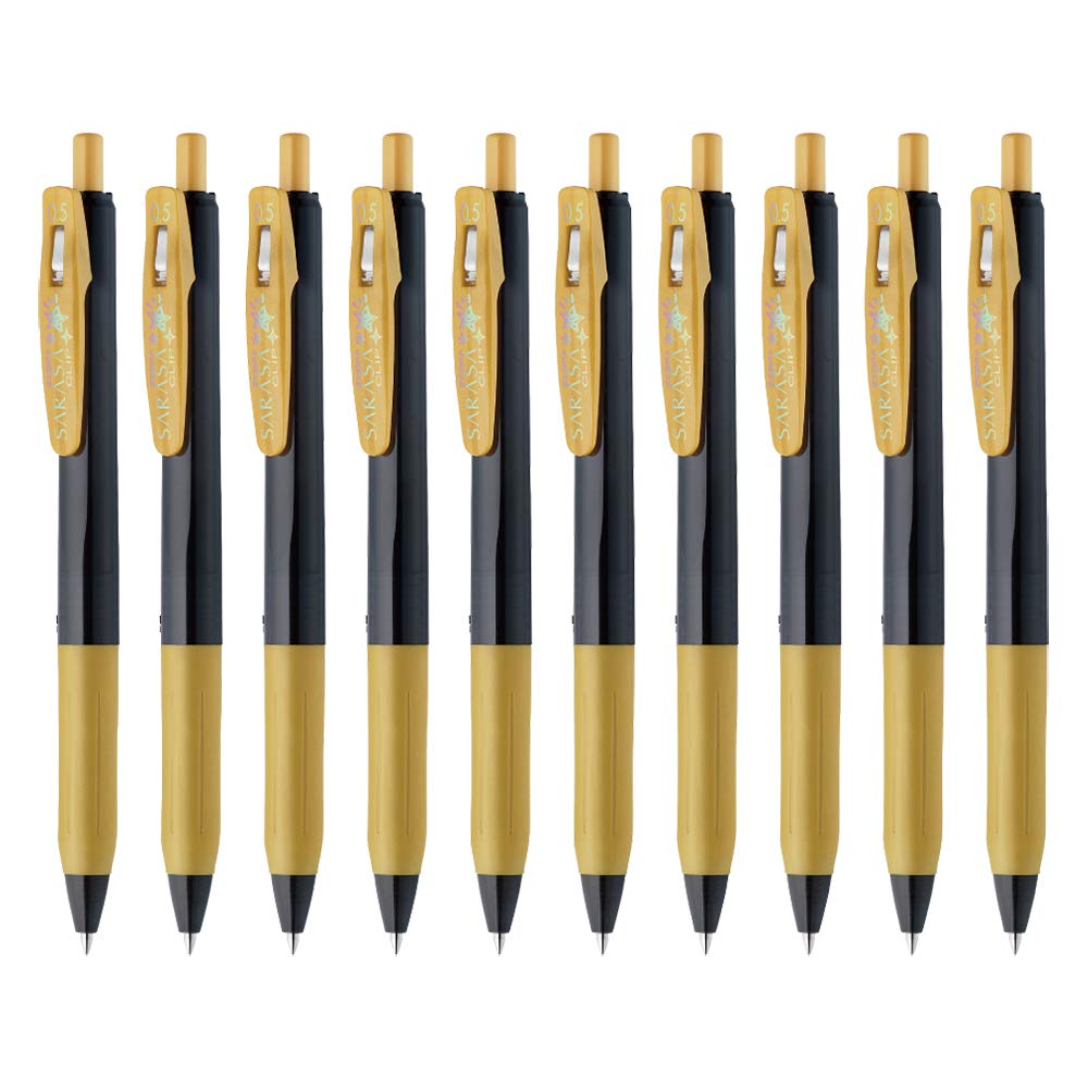 ZEBRA B-JJ15-GO Gel Ballpoint Pen Sarasa Clip 0.5mm Deco Shine COLOR_NAME Gold 10pcs