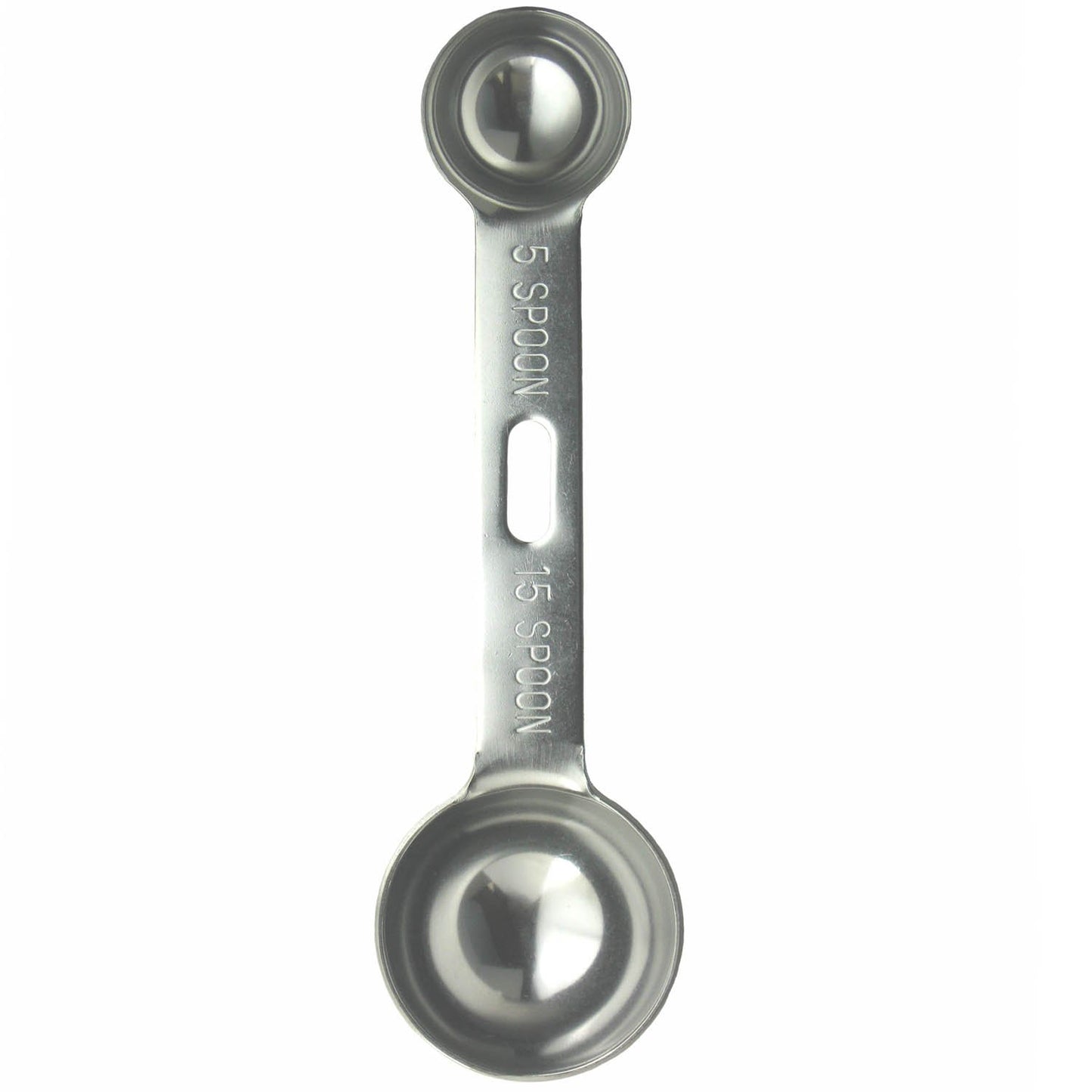 Nagao Tsubamesanjo Extra Thick Double Measuring Spoon, 0.2 fl oz (5 cc), 0.5 fl oz (15 cc), 18-8 Stainless Steel, Made in Japan