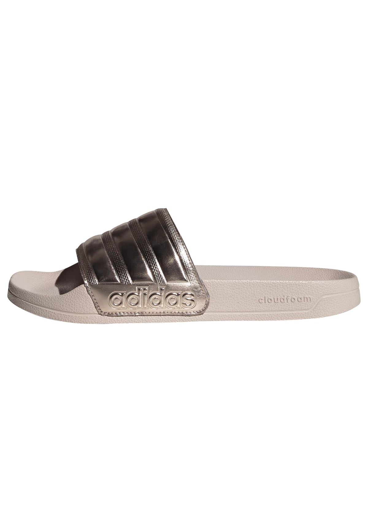 adidas Unisex-Adult Adilette Shower, Champagne Metallic/Champagne Metallic/Putty Mauve, 7