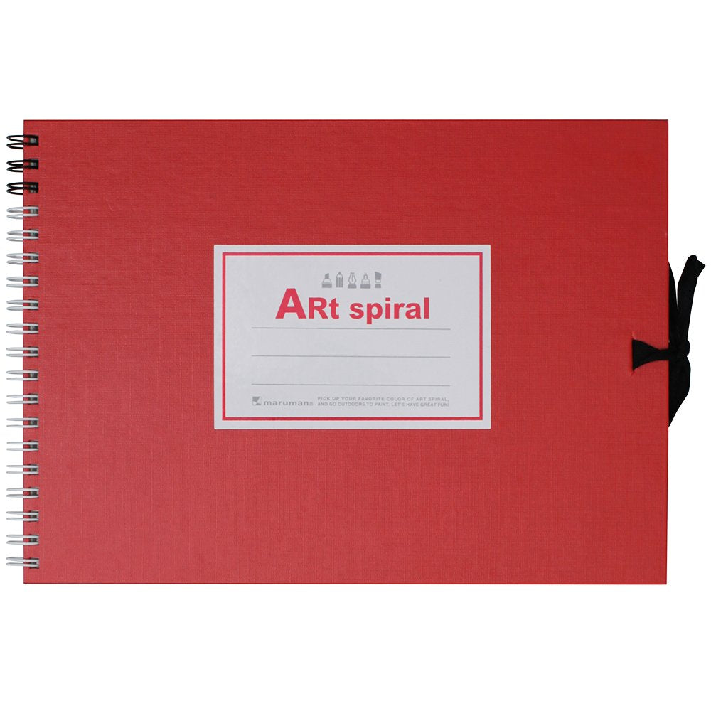 Maruman S311-01 Sketchbook F1 Art Spiral Drawing Paper, Thick, Red, 24 Sheets