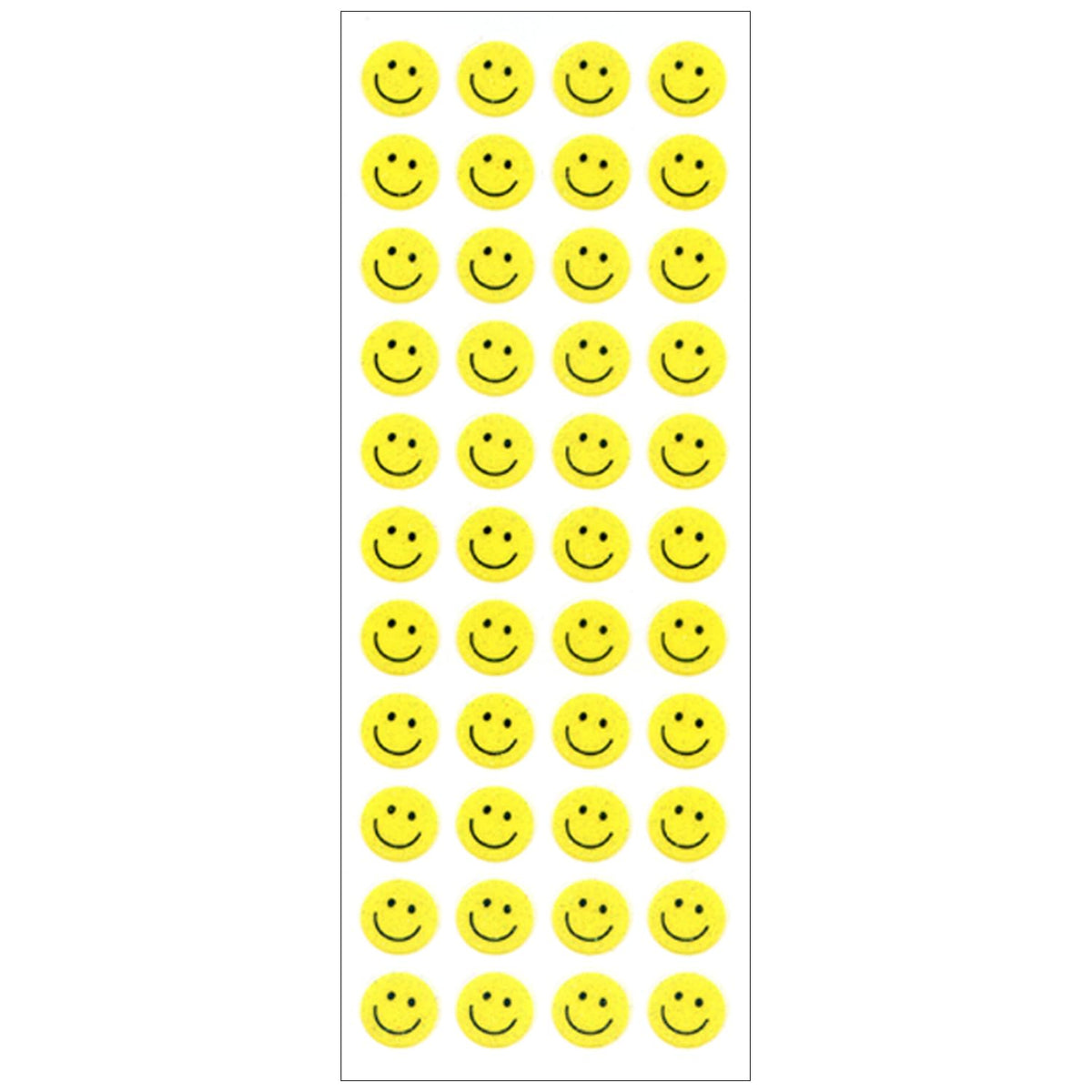 Okoyama Shokai CR335 Stickers with Glitter Smile Yellow 4 Rows