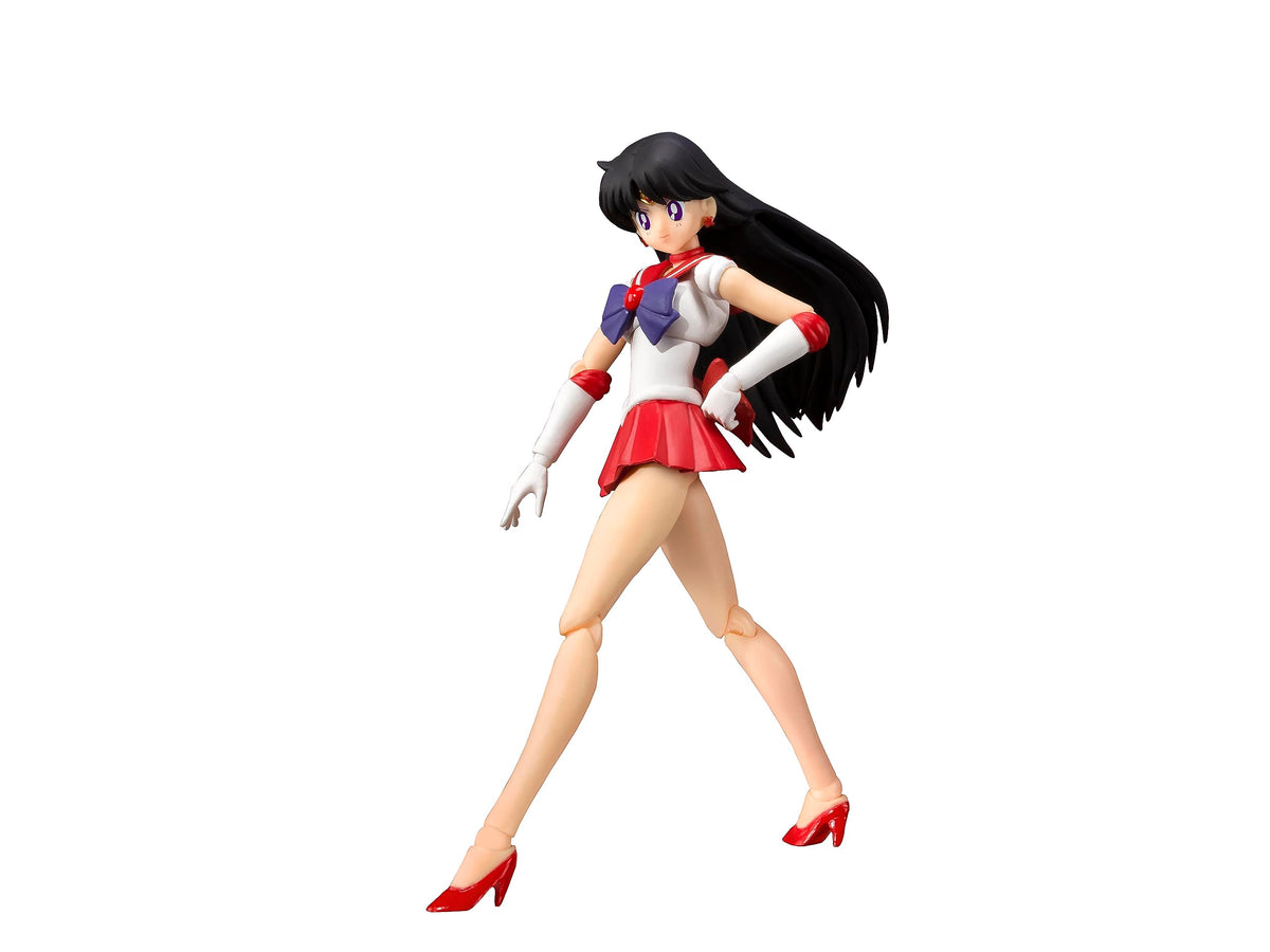 S.H. Figuarts Sailor Moon Sailor Mars Animation Color Edition (Resale Version), Approx. 5.5 inches (140 mm), PVC & ABS Pre-Painted Action Figure