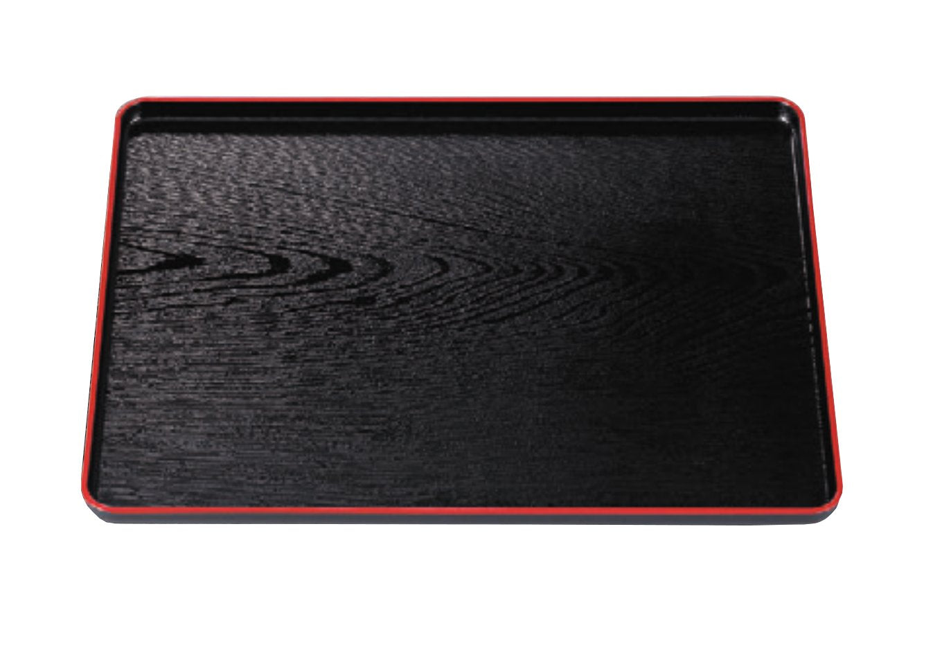 Wakaizumi Lacquerware 1-62-19 Kappo Lacquerware, Regal Wood Grain Long Handbon, Black Tenshu, Non-Slip Treatment, Size 5