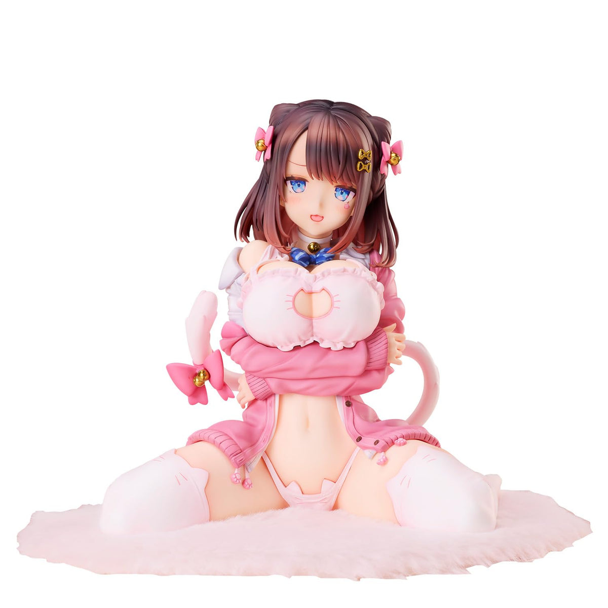 ユニオンクリエイティブ(UNION CREATIVE) Cut Illustration Ribbon Hairpin (Neko Rindo Illustration), Non-Scale, PVC & ABS, Painted Finished Figure
