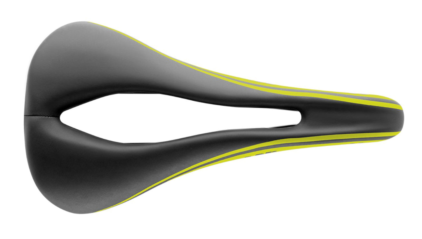 SSM Saddle Concor Supercomfort Dynamic Open Wide Blk/Yellow Flu
