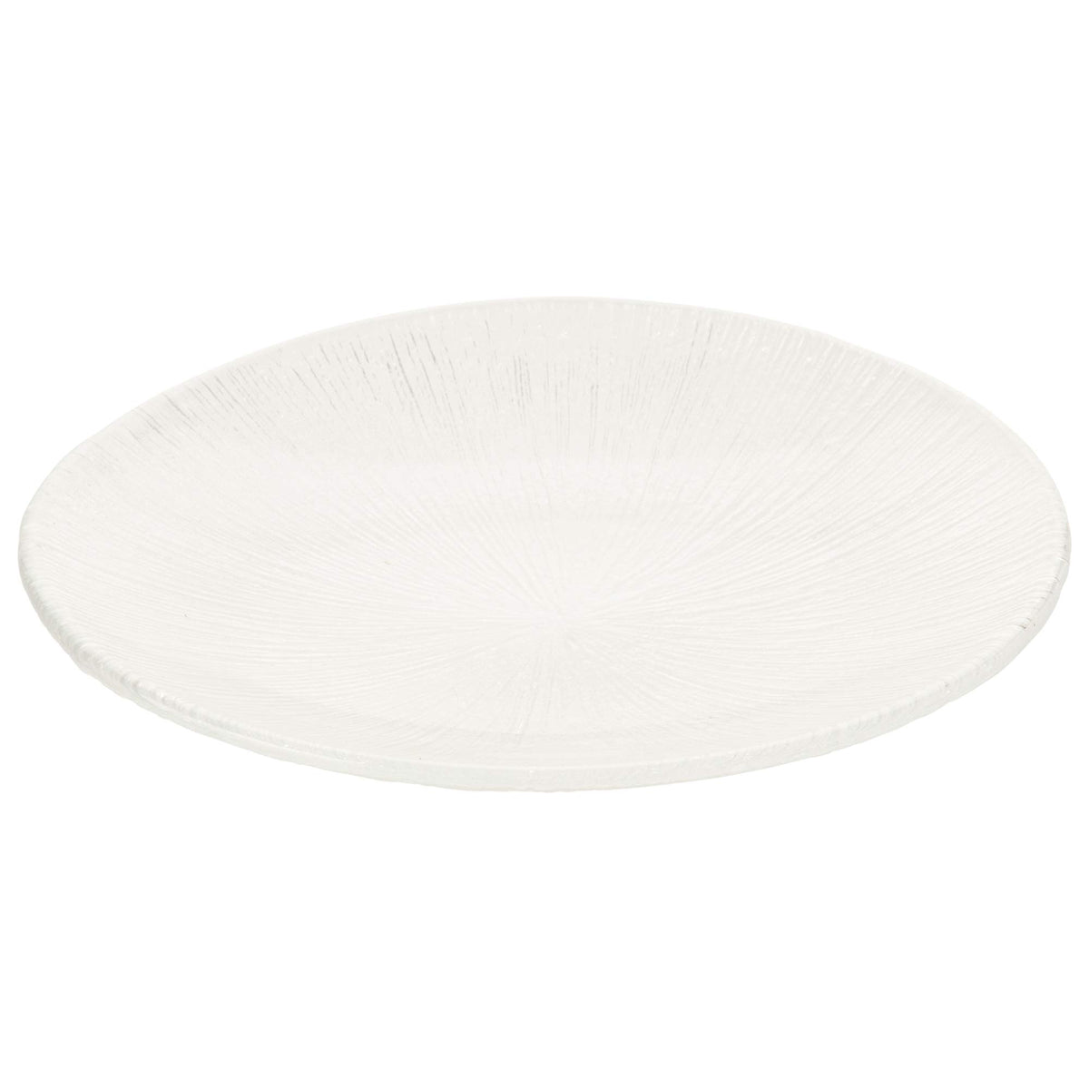 Toyo Sasaki Glass 46212 Serving Plate, Approx. φ11.2 x 1.5 inches (28.5 x 3.7 cm), Nagisa Round, Made in Japan