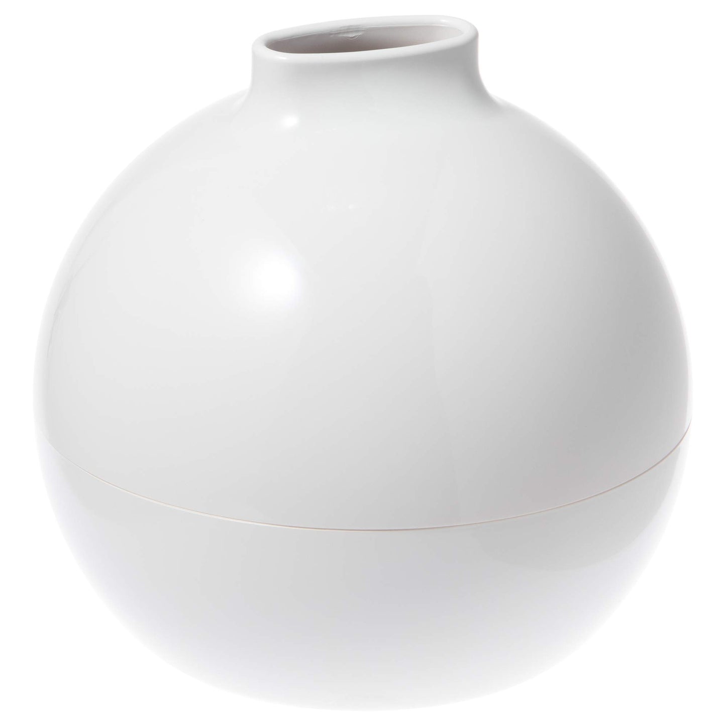 Ai Collection Paper Pot Tissue Case, Stylish and Cute, Paper Towel Holder, Toilet Paper Cover, Box, Tissue Compatible, Round, Glossy, White, Made in Japan, Diameter 6.7 x Height 6.8 inches (17 cm) x