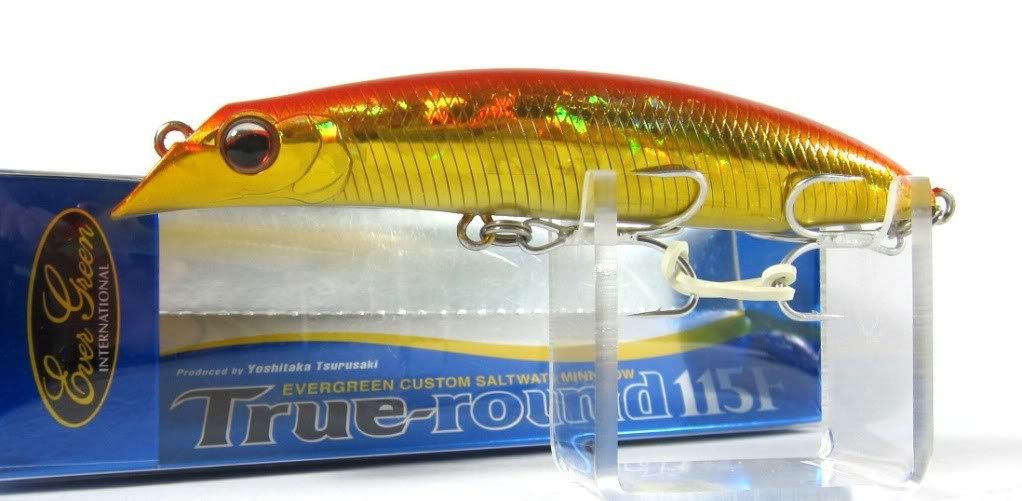 Evergreen Minnow True Round F 11.5cm 18.5g Akakin Holo #702 Lure
