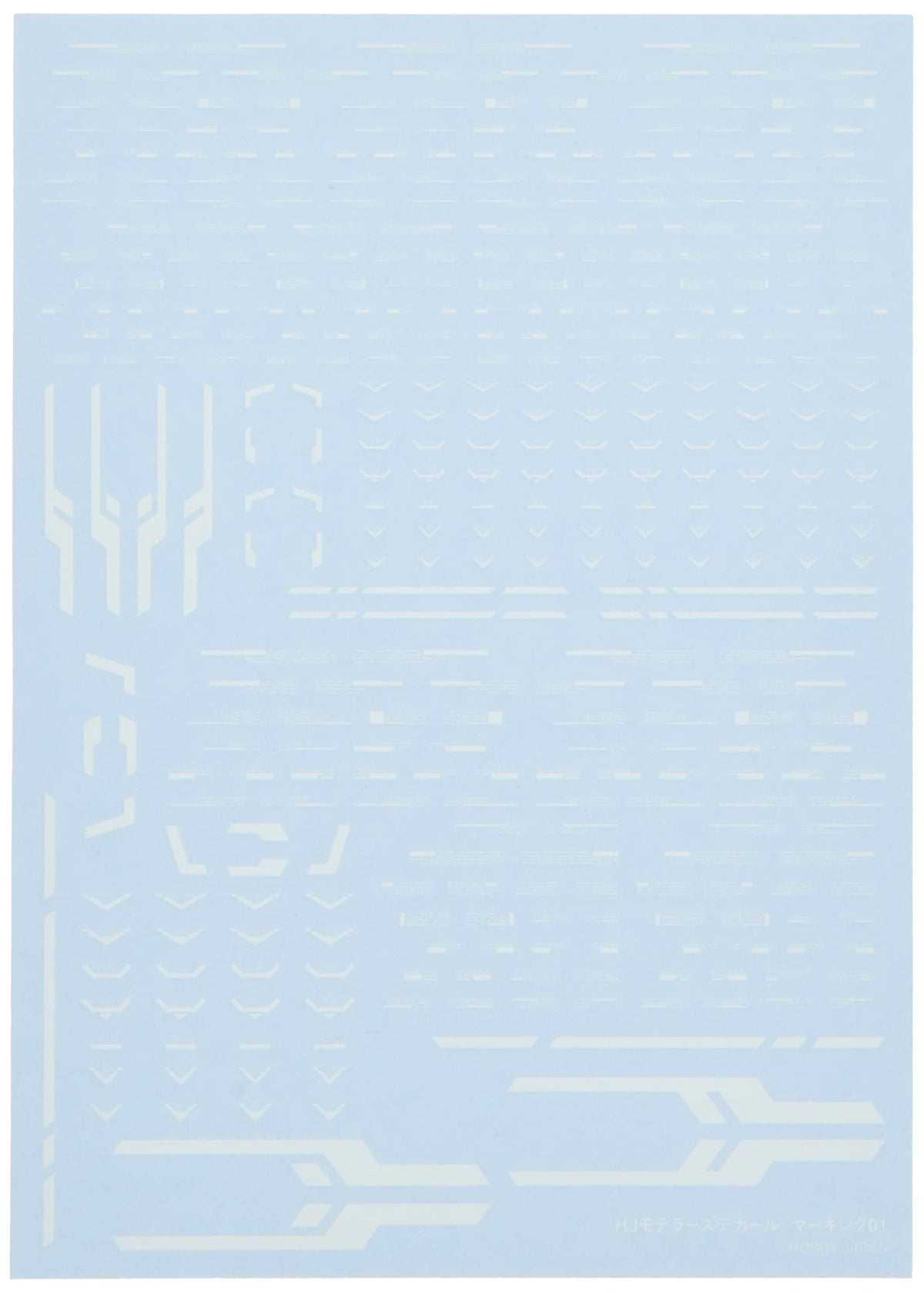Hobby Japan HJ Modelers Decal Marking 01 White Plastic Model Decal HJM007D1
