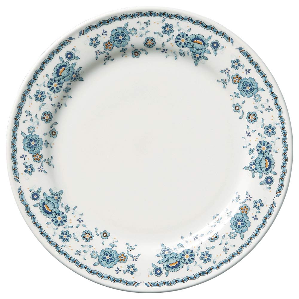 Yamashita Craft 15048130 Medium Plate, Reinforced Porcelain, Diameter 9.1 inches (23.2 cm), Edinburgh 9 Meat Plate