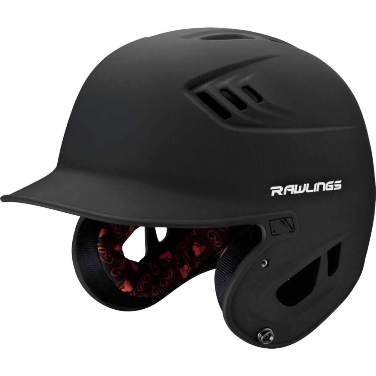 Rawlings | R16 VELO Baseball Batting Helmet | Junior (6 3/8" - 7 1/8") | Matte Black