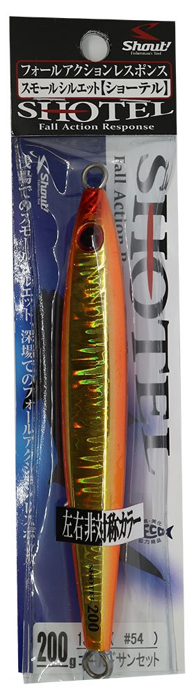 shaut! Metal Jig Shortel 7.1 oz (200 g), Gold Sunset #54 139SO Lure