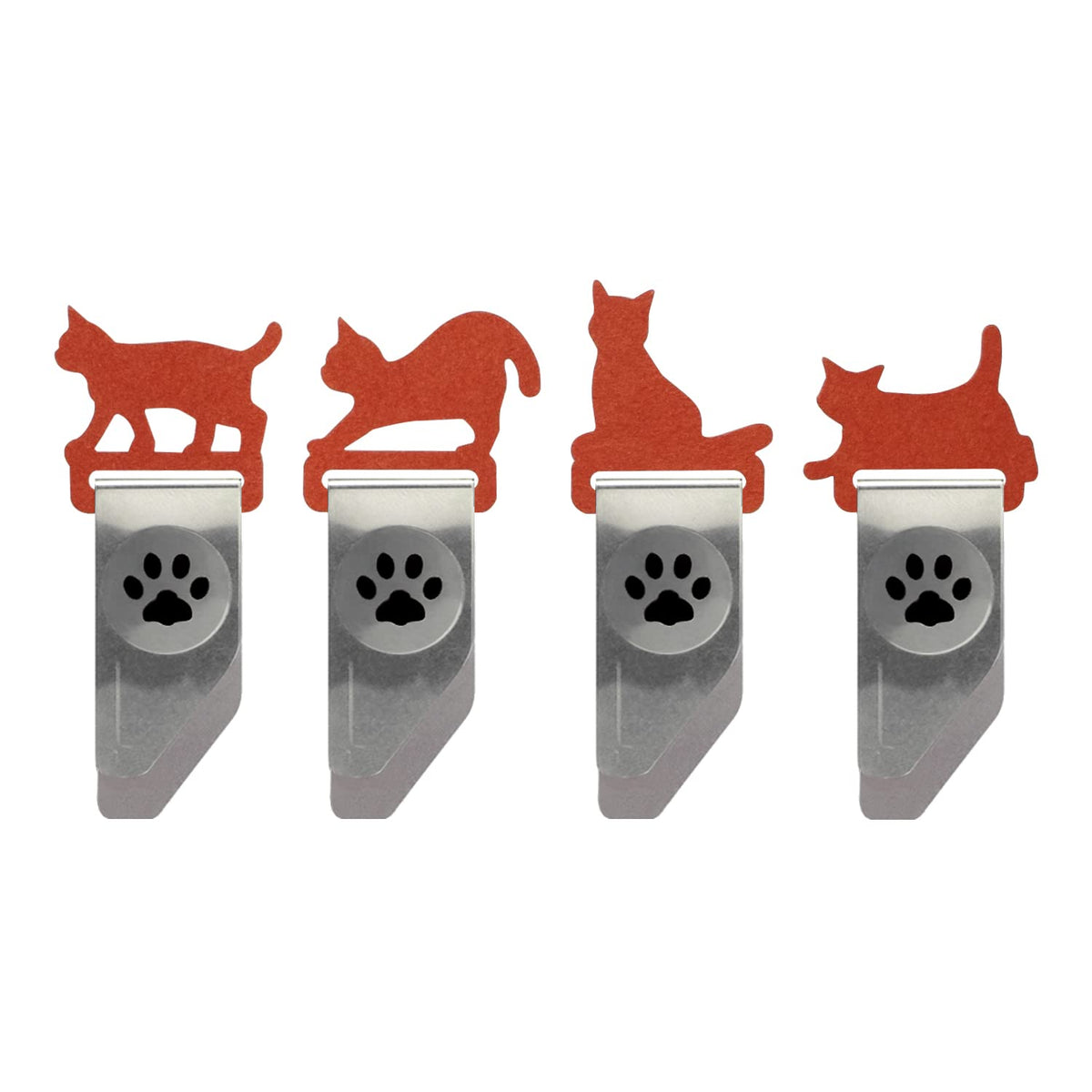TOHKIN IND-N4BR-2 Index Cat Clip, Brown, 4 Pieces x 2 Sets