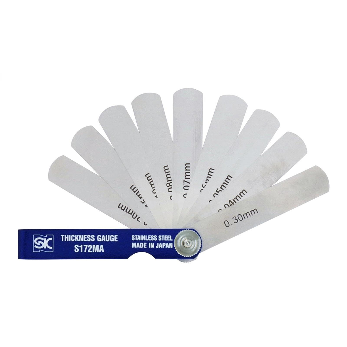 Niigata Seiki SK S172MA 0.04-0.30 mm Set of 9, Made in Japan, Stainless Steel, Set of 9