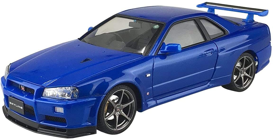1/24 Pre-Painted Model series No.31R34 Skyline GT-R V-SpecII (Bayside Blue) (japan import)